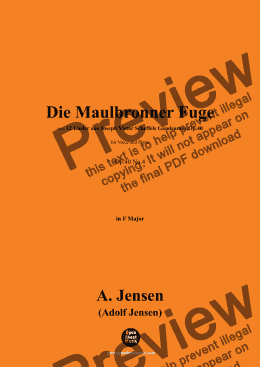 page one of A. Jensen-Die Maulbronner Fuge,in F Major 