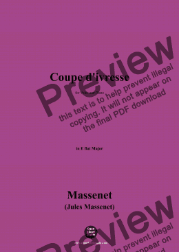 page one of Massenet-Coupe d'ivresse,in E flat Major 