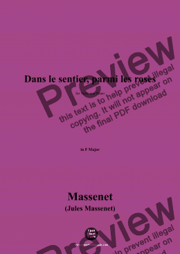 page one of Massenet-Dans le sentier,parmi les roses,in F Major 