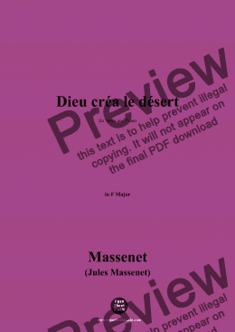 page one of Massenet-Dieu créa le désert,in F Major 