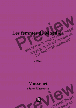 page one of Massenet-Les femmes de Magdala,in F Major 