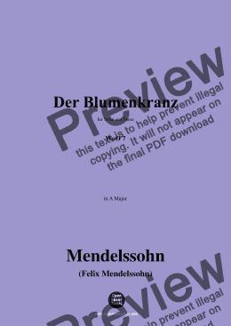 page one of F. Mendelssohn-Der Blumenkranz,WoO 7,in A Major 