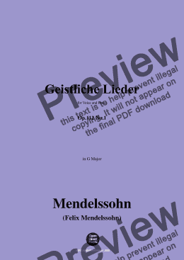 page one of F. Mendelssohn-Geistliche Lieder,Op.112 No.1,in G Major 