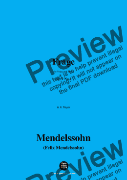 page one of Mendelssohn-Frage,Op.9 No.1,in G Major 