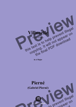 page one of G. Pierné-Villanelle,in A Major 