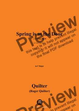 page one of Quilter-Spring is at the Door,in F Major