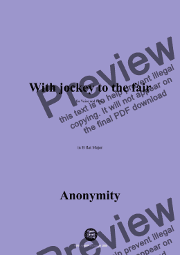 page one of Anonymous-With jockey to the fair,in B flat Major 