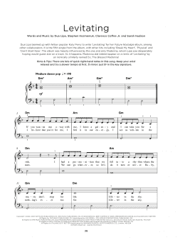 page one of Levitating (Really Easy Piano)