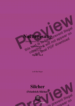 page one of Silcher-Nachtgesang,Op.42 No.4,in B flat Major 