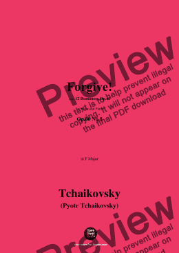 page one of Tchaikovsky-Forgive!,in F Major,Op.60 No.8 