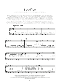 page one of Sacrifice (Really Easy Piano)