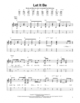 page one of Let It Be (Mandolin)