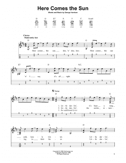 page one of Here Comes The Sun (Mandolin)