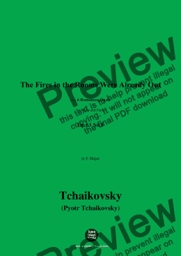 page one of Tchaikovsky-The Fires in the Rooms Were Already Out,in E Major, 