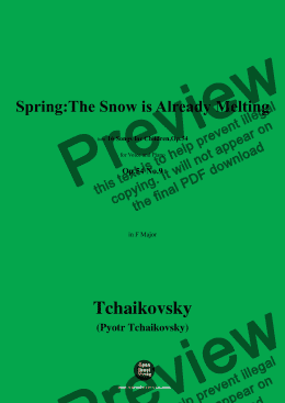 page one of Tchaikovsky-Spring:The Snow is Already Melting,in F Major,Op.54 No.9