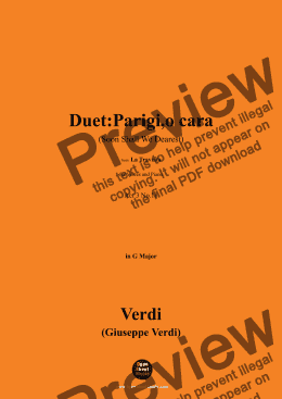 page one of Verdi-Duet:Parigi,o cara,Act 3 No.18,in G Major 