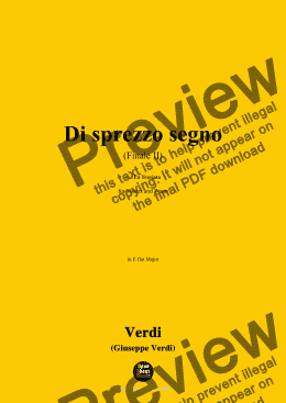 page one of Verdi-Di sprezzo segno(Finale II),Act 2 No.15,in E flat Major, 