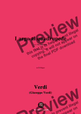 page one of Verdi-Largo al quadrupede,Act 3 No.17,in D Major 