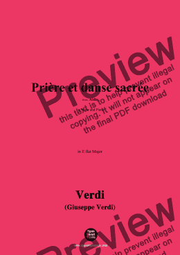 page one of Verdi-Prière et danse sacrée,in E flat Major 