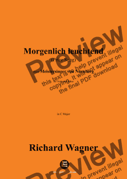 page one of R. Wagner-Morgenlich leuchtend,in C Major 