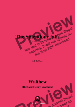 page one of Walthew-The Splendour falls,in E flat Major 