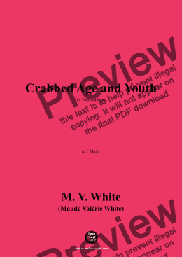 page one of M. V. White-Crabbed Age and Youth,in F Major 