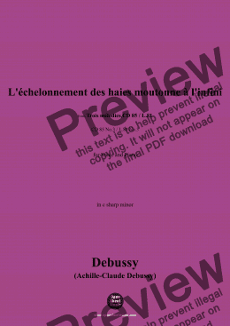 page one of Debussy-L'échelonnement des haies moutonne à l'infini,in c sharp minor