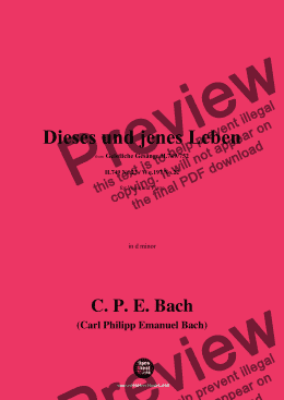 page one of C. P. E. Bach-Dieses und jenes Leben,in d minor 