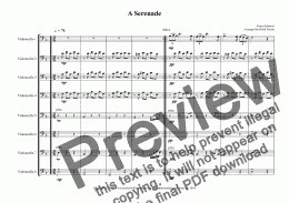 page one of A Serenade for Cello Octet