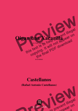 page one of Castellanos-Oigan una Xacarilla,in d minor