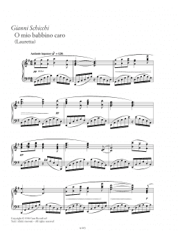 page one of O mio babbino caro (Piano Solo)