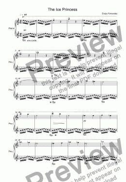 page one of The Ice Princess- Solo Piano