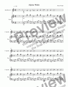 page one of Alpine Waltz