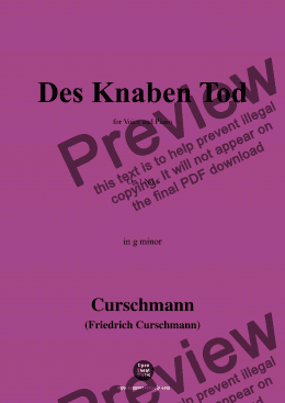 page one of Curschmann-Des Knaben Tod,Op.1 No.6,in g minor