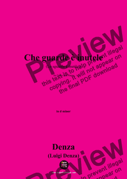 page one of Denza-Che guarde è inutele!(Lo sguardo è inutile!),in d minor