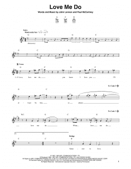 page one of Love Me Do (Mandolin)