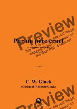 page one of C. W. Gluck-Par un père cruel(Air),in b minor