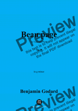 page one of B. Godard-Beau page,Op.73,in g minor