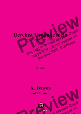 page one of A. Jensen-Dereinst Gedanke mein,in e minor,Op.4 No.7