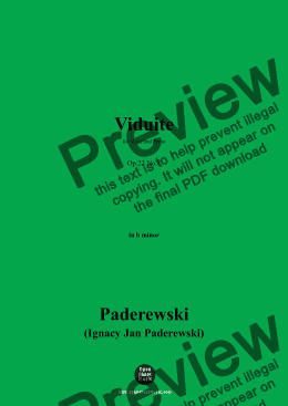 page one of Paderewski-Viduite(1904),Op.22 No.8,in b minor