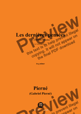 page one of G. Pierné-Les dernières pensées,in g minor