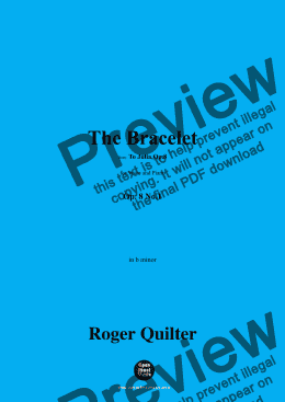 page one of Quilter-The Bracelet,in b minor,Op.8 No.1