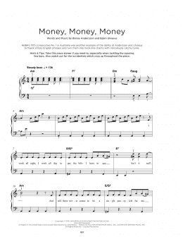 page one of Money, Money, Money (Really Easy Piano)