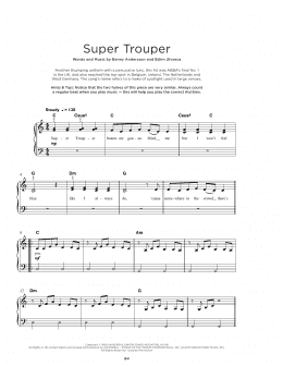 page one of Super Trouper (Really Easy Piano)