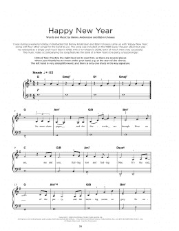 page one of Happy New Year (Really Easy Piano)