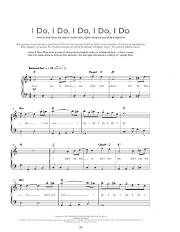 page one of I Do, I Do, I Do, I Do, I Do (Really Easy Piano)