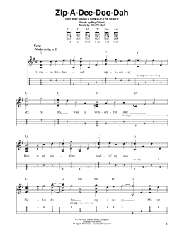 page one of Zip-A-Dee-Doo-Dah (from Song Of The South) (Mandolin)