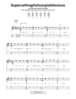 page one of Supercalifragilisticexpialidocious (from Mary Poppins) (Mandolin)