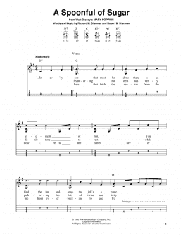 page one of A Spoonful Of Sugar (from Mary Poppins) (Mandolin)