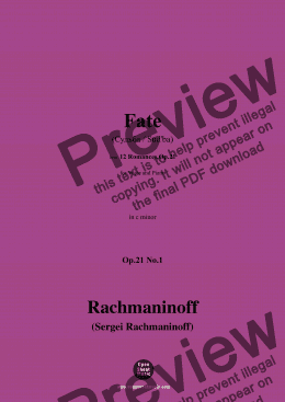 page one of Rachmaninoff-Fate(Судьба;Sud'ba),in c minor,Op.21 No.1